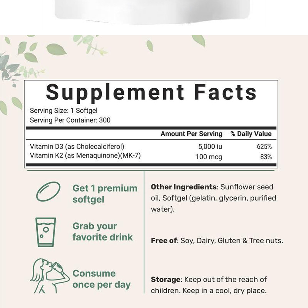 Title 1, Vitamin D3k2 Softgel