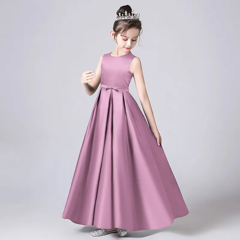 Children's Piano Play Birthday Show Princess Dress - Violet-120Cm