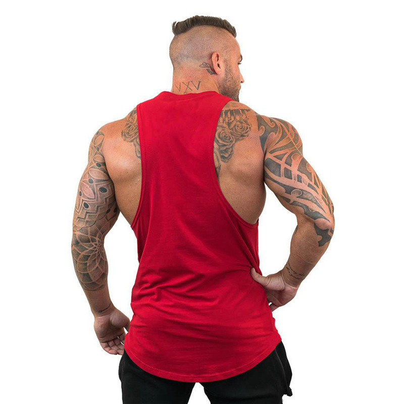 Title 17, Blank Cotton Waistcoat Loose Bodybuilding Fitne...