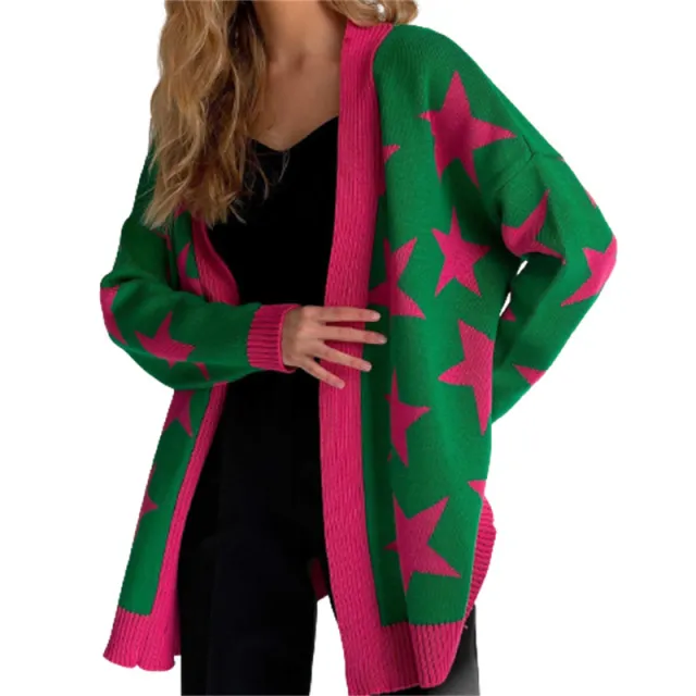 Loose Casual Sweater Long Sleeve Plus Size Green - Shop at LoveMi