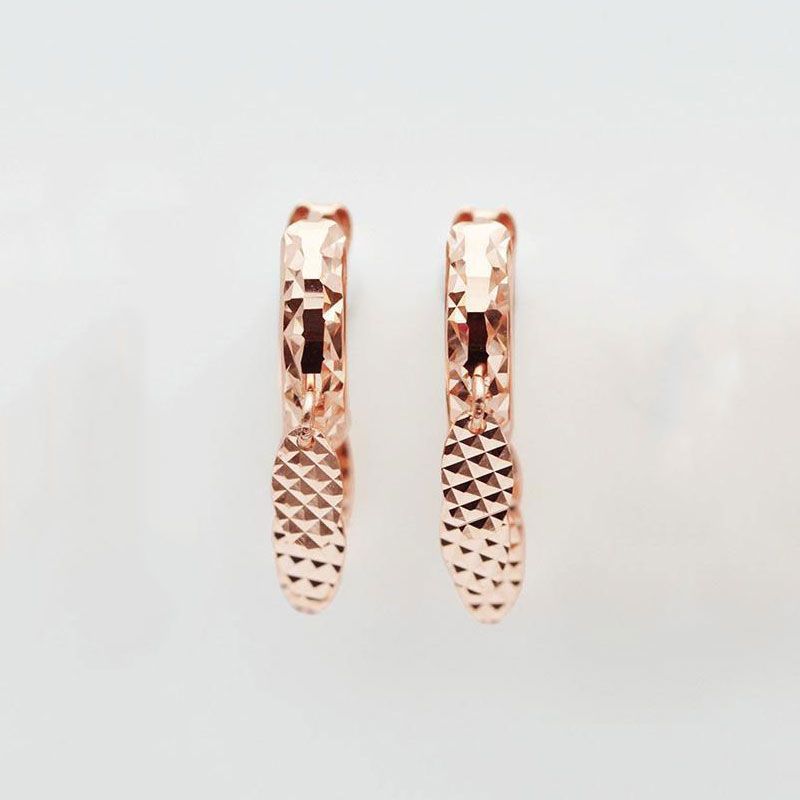 Korean-style Designer Drop Earrings With Colored Gold Ear Clips