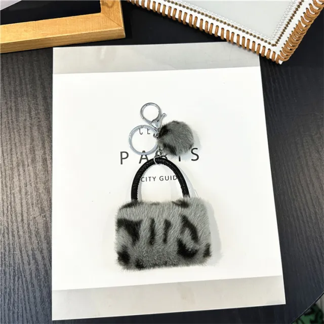 Keychain Creative Student Cute Plush Gray - Shop at LoveMi