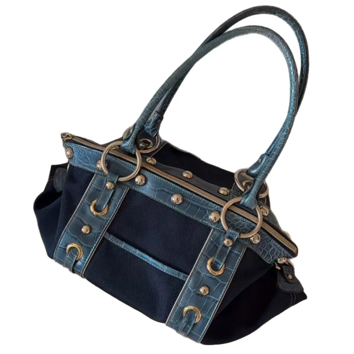 High-end Textured Underarm Bag With Studs