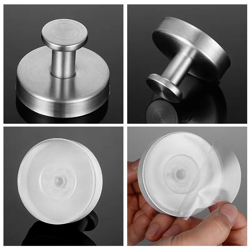 Stainless Steel Suction Cup Hook Without Punching in Bathroom