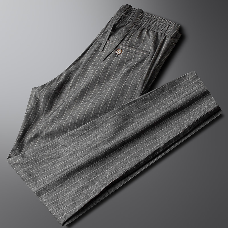 Cotton And Linen Casual Pants Men's Spring And Summer Wear-resistant Stretch