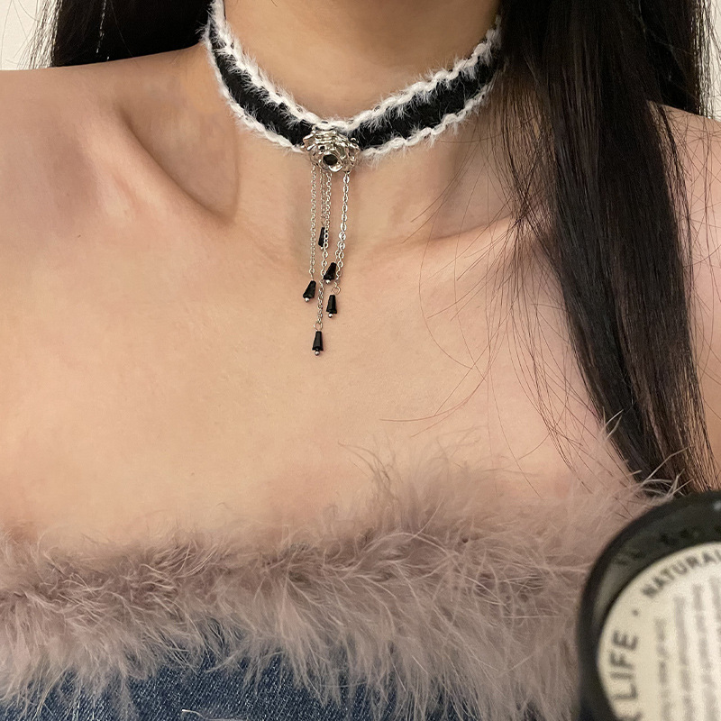 Choker Tweed Rose — vue 6