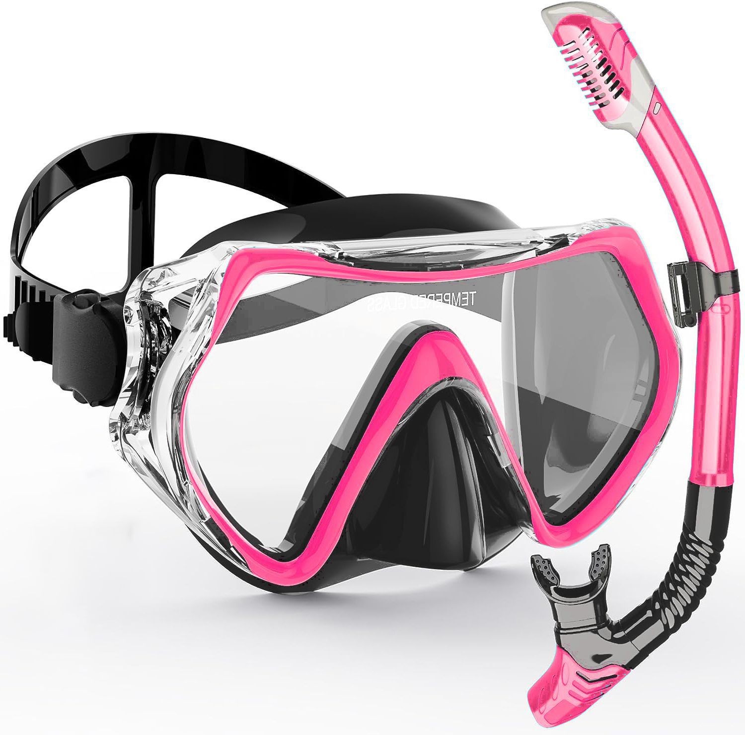 Masque de plongée tuba en verre trempé — Masque sec snorkeling 4