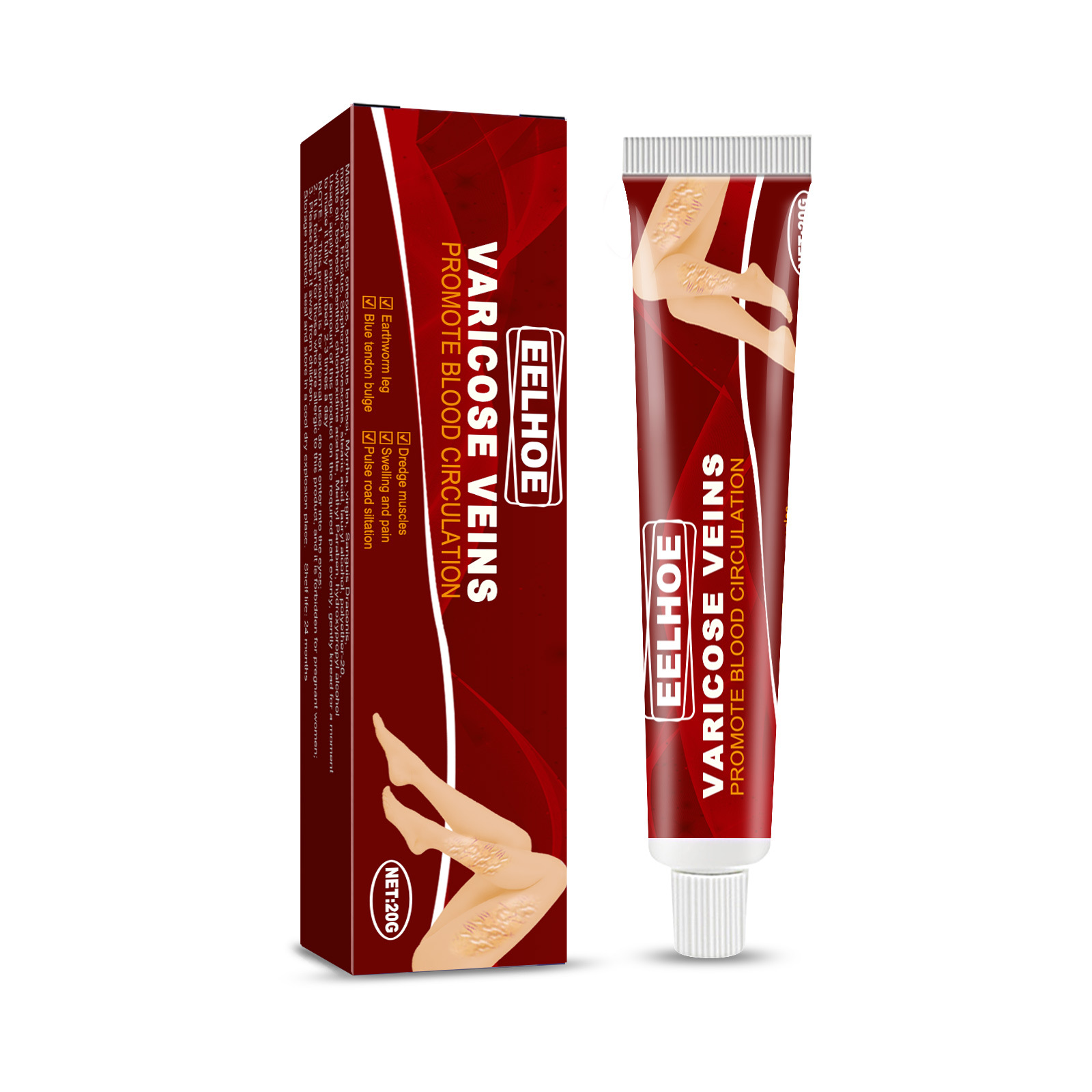 Title 2, Earthworm Leg Vein Massage Cream Relieves Leg V...