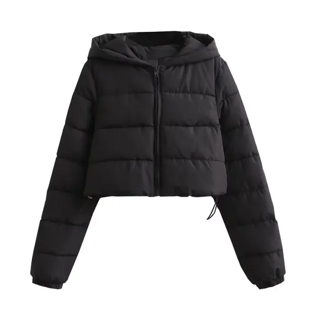 Women's Winter Fashion Long Sleeve Cardigan Hooded Warm Cotton Jacket Black - Shop at LoveMi