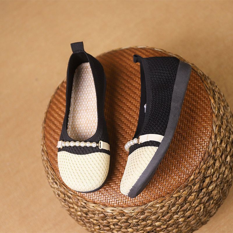 Fashionable Moms Shoes Petite Thin-soled Old Beijing Cloth Shoes