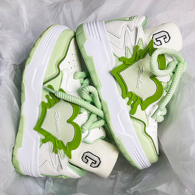 Color Contrast Patchwork Bread Shoes Increased By Light Casual Shoes - Image 1