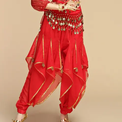 Children's Creative Leg Binding Glitter Chiffon Pants