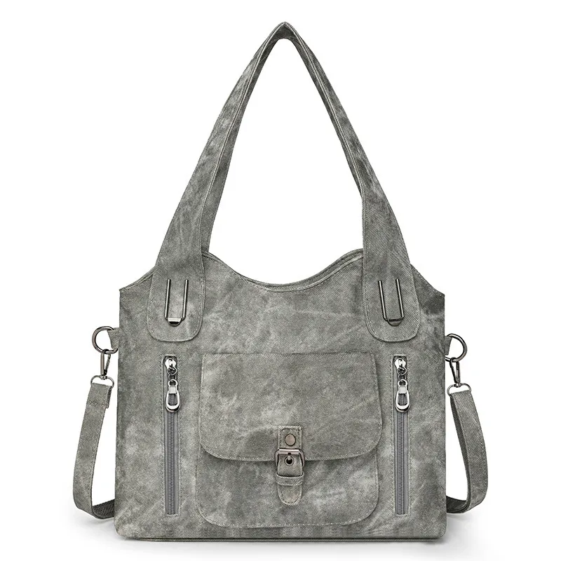 Large Capacity Casual Ladies Bag Crossbody Portable - Gray