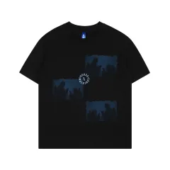 Printed Short-sleeved Printed T-shirt Couple Wear Loose Street - Black - View 1