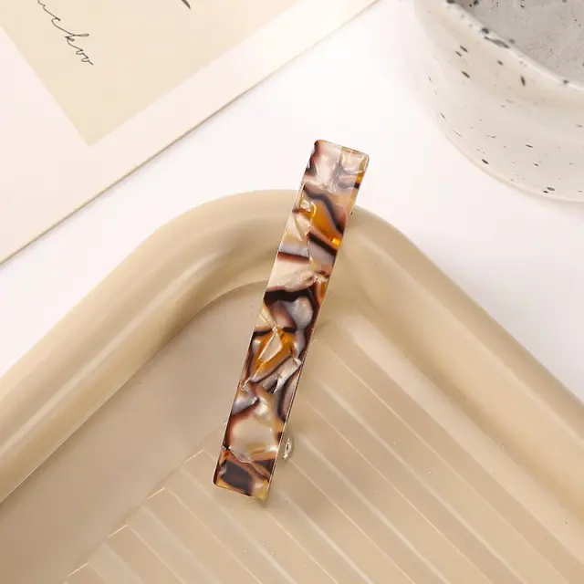 Simple Half Tie Hairpin Small Size Spring Colorful Brown - Shop at LoveMi