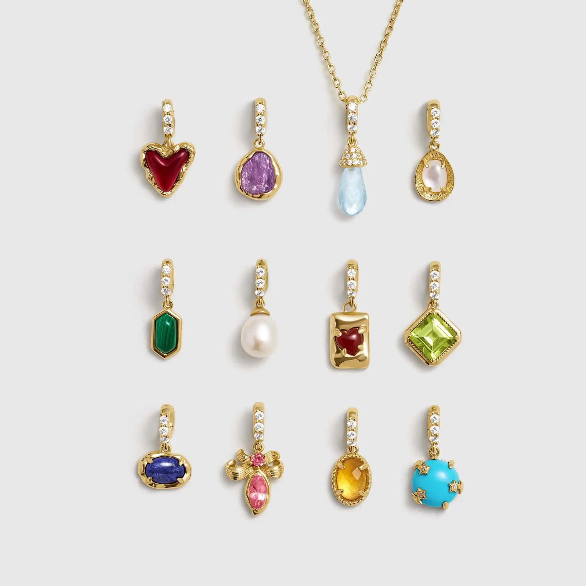 December Zircon Heart-shaped Pendant