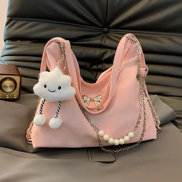 Large Capacity Spring Fashion Shoulder Bag Texture Niche Female Pink - Shop at LoveMi