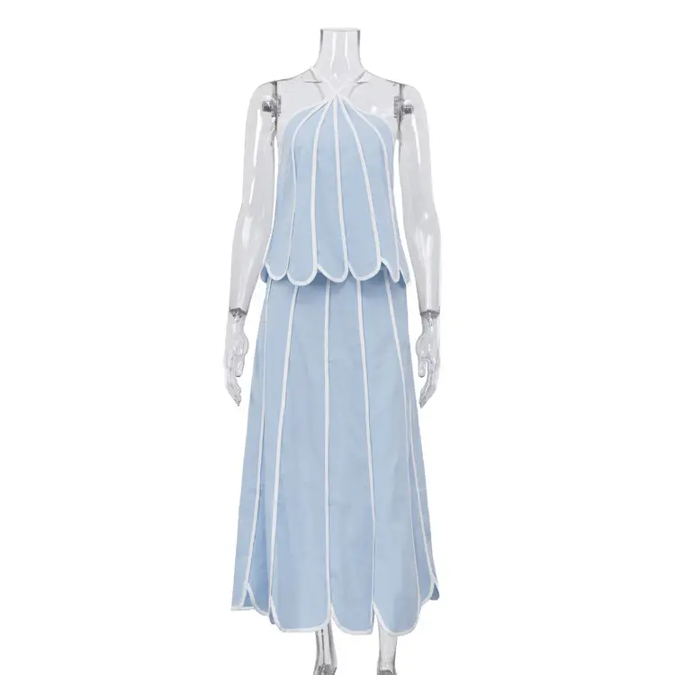 Summer Womens Street-Style Long Skirt Set