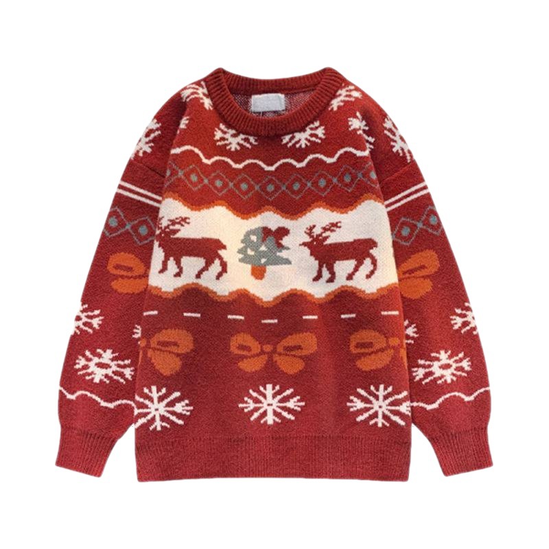 Women's Autumn Niche Idle Style Christmas Elk Sweater