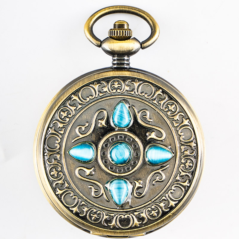 Retro Flip-Open Mechanical Pocket Watch