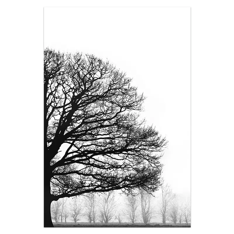 Black And White Winter Trees Modern Sofa