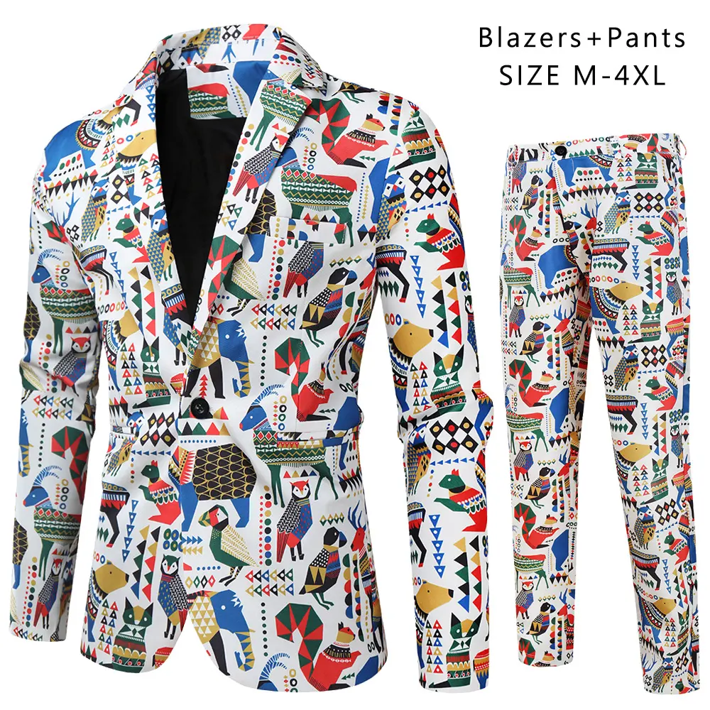 Digital New Print Leisure Suits for Men Two-piece Set