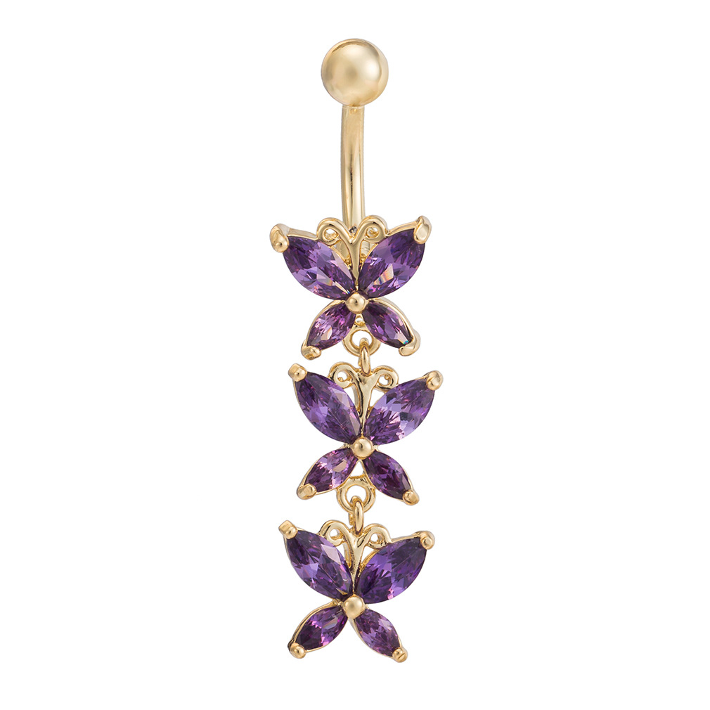Real Gold Purple Zirconium
