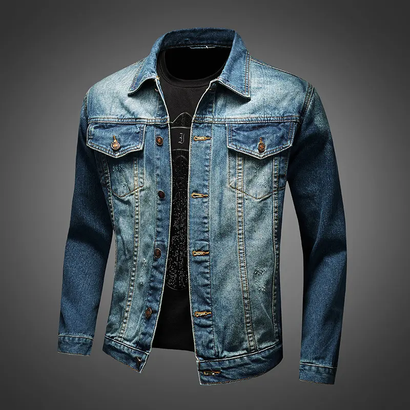 Plus Size Denim Coat Men's Clothes Jacket