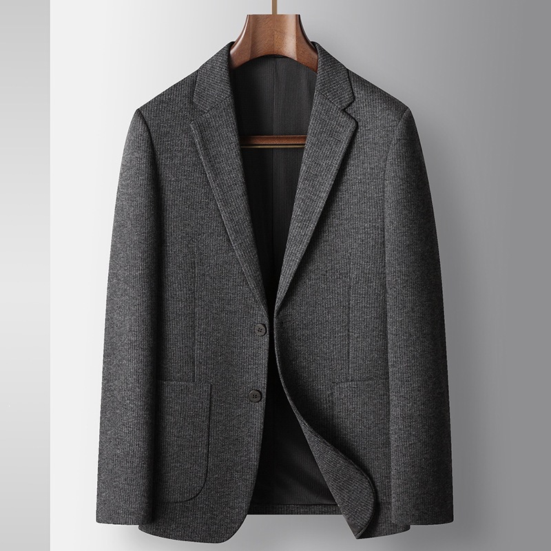 Mens Casual Wool-Acetate Wrinkle-Free Blazer