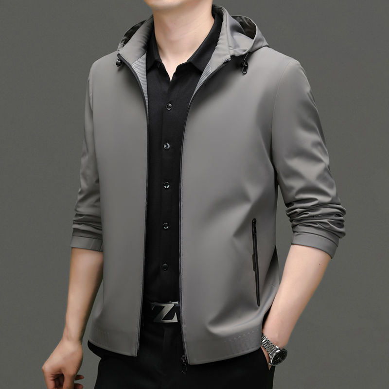 Hooded Jacket Casual Detachable Outerwear - Image 1