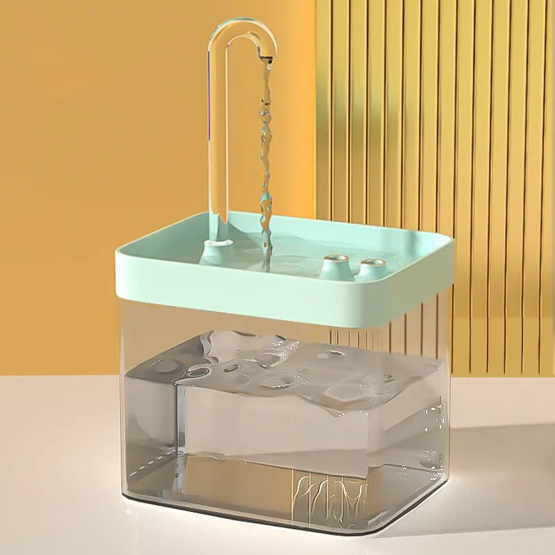Cat Automatic Circulation Flow Mute Water Fountain Mouth Wet-proof Drinking Water Apparatus - Langai Plus White