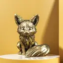 Fox Ornament For Study Or Office Desk Solid Forged Copper Tea Pet view 1