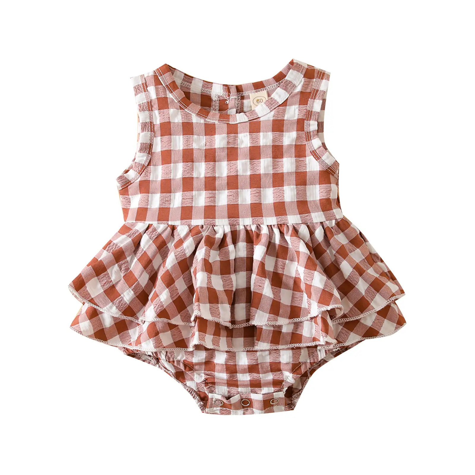 New Summer Baby Girl Sleeveless Plaid Dress Fashion Baby Girl