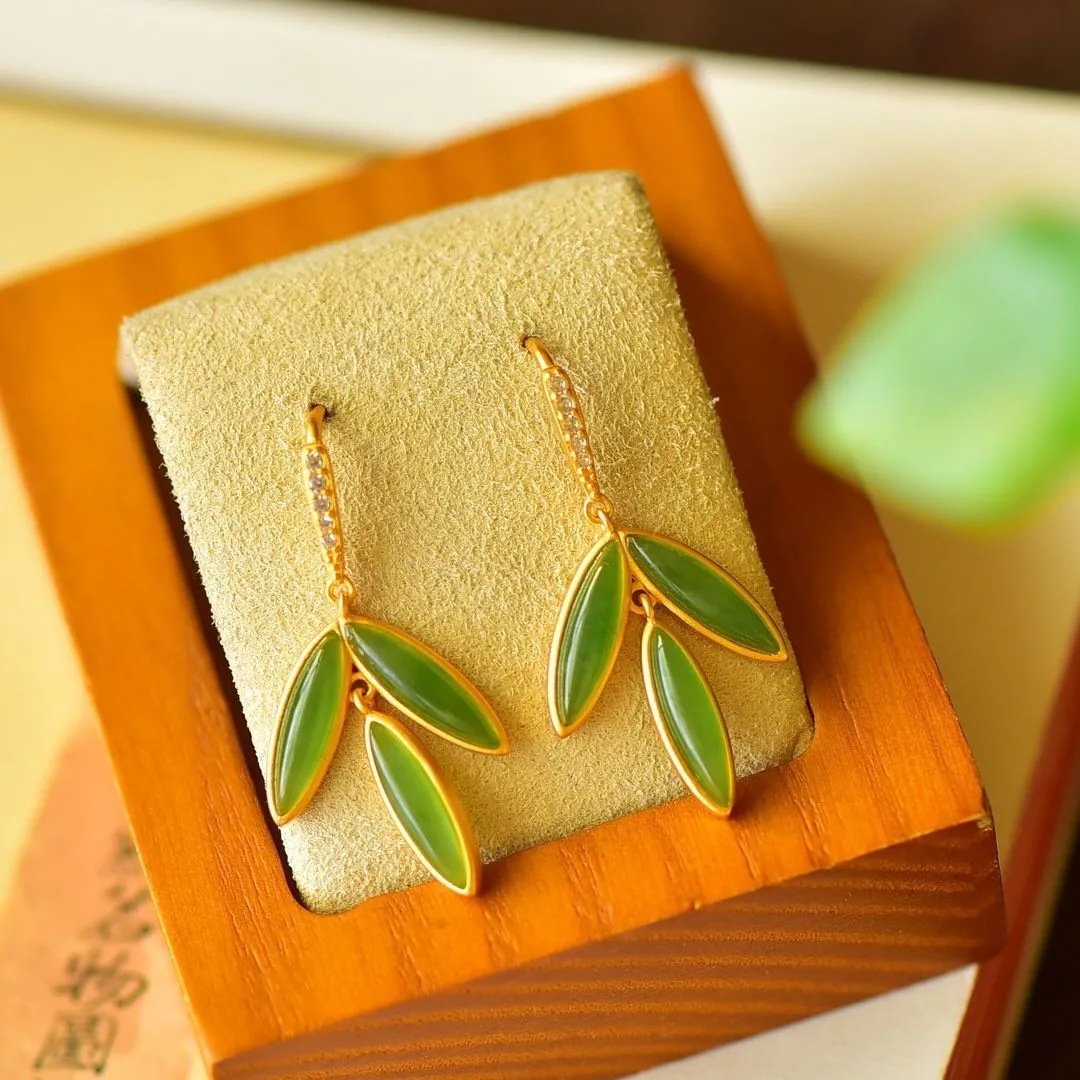 Simple And Stylish Earrings Clover Jasper Gifts For Girlfriend