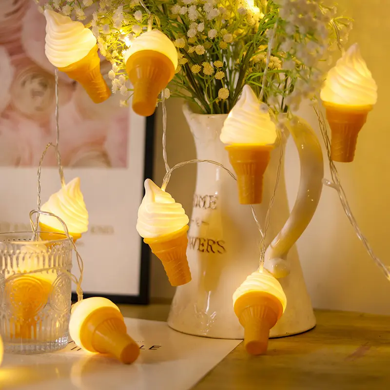 Led Ice Cream Lighting Chain Hamburger Fries