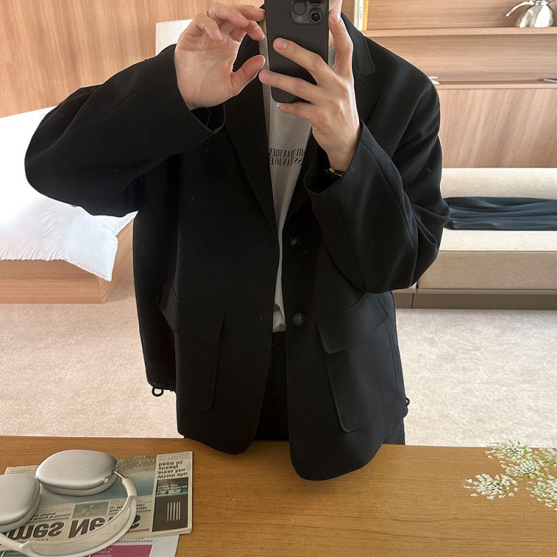 Drawstring Straight Casual Suit Pants