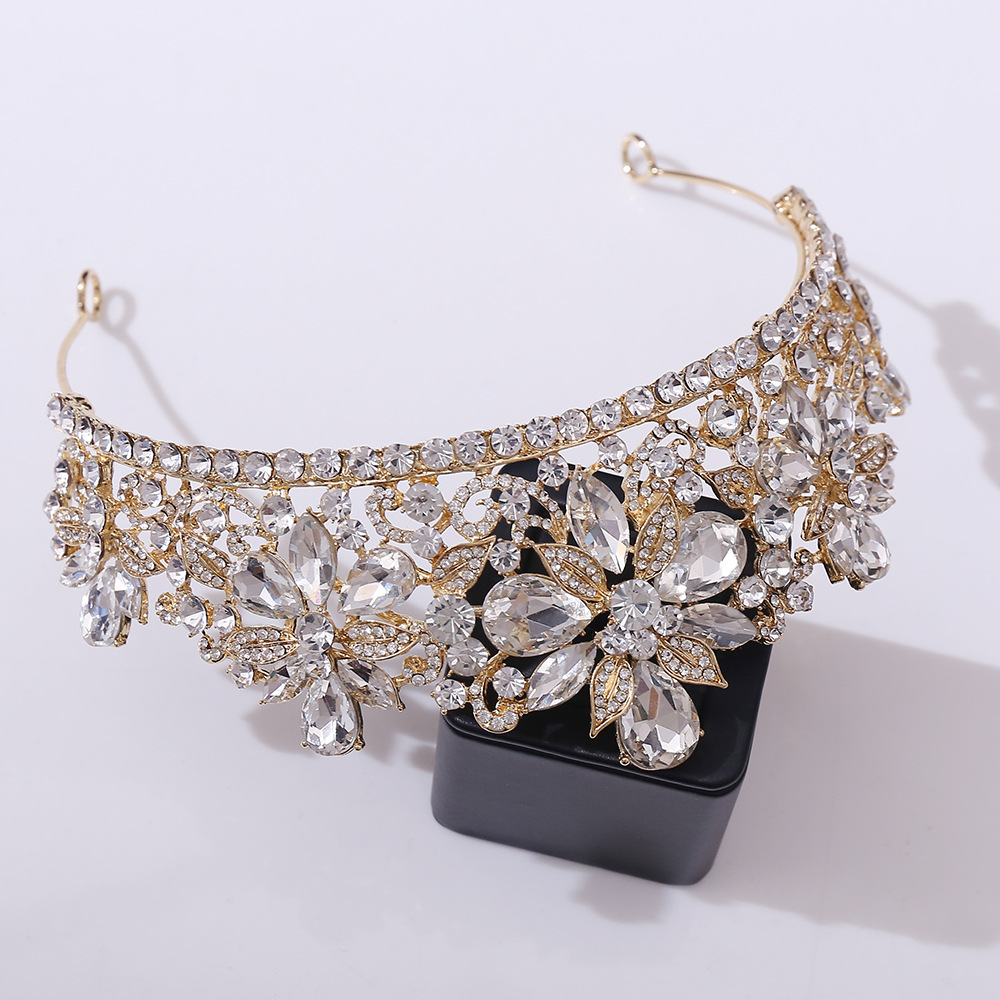 Leaves Rhinestone Crown Hair Accessory Headband — foto 10