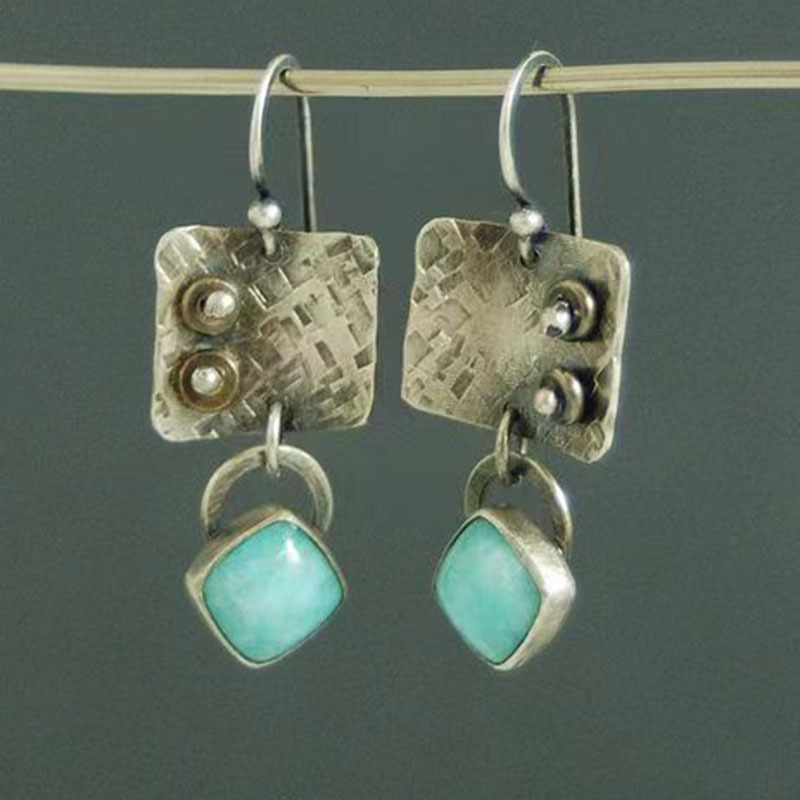 RETRO Geometric Turquoise Earrings Simple Bohemian Style