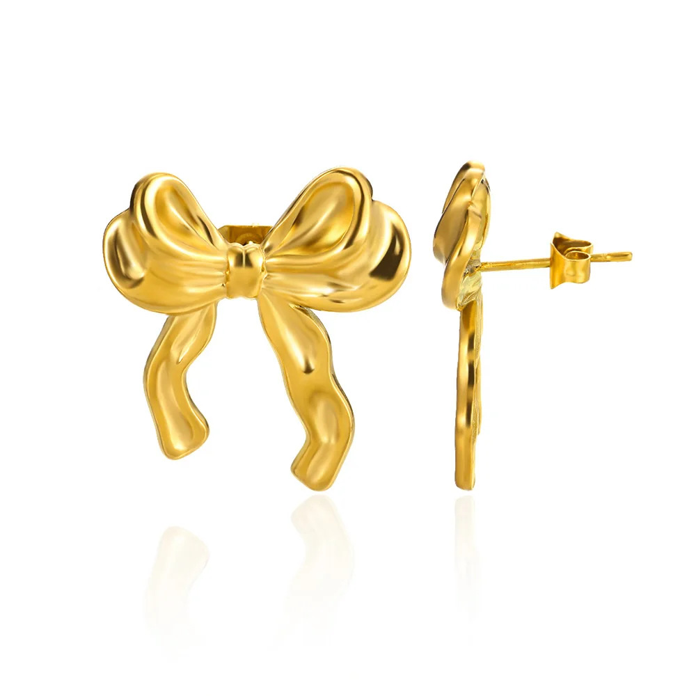Korean Style 18K Stainless Steel Bow Jewelry