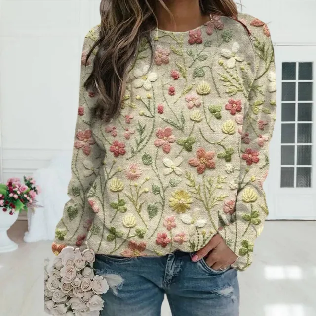 3D Printed Women's Sweater Pattern Pullover Sweater Casual Loose Long Sleeve Knitted Top Ac2005 S - Shop at LoveMi
