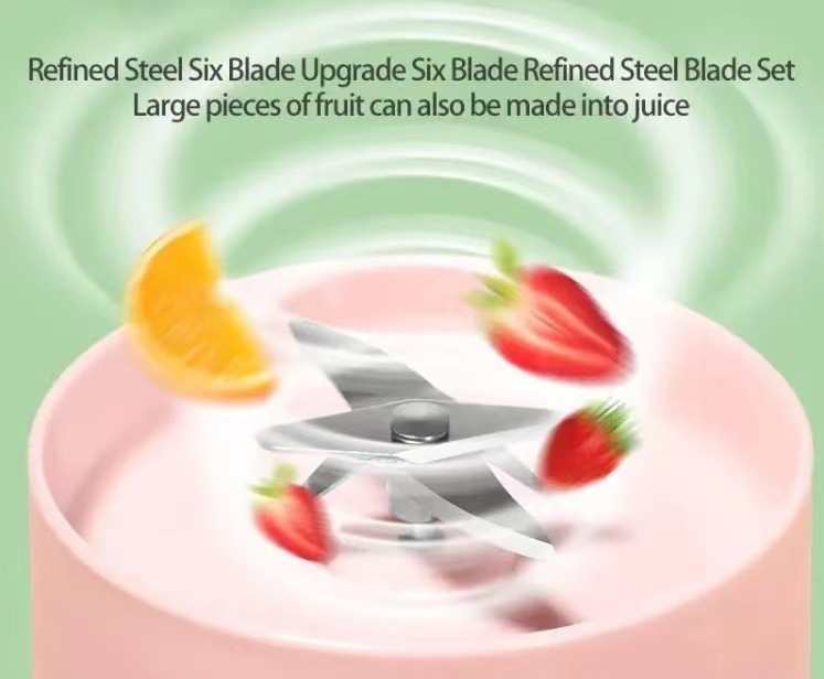 Electric USB Wine Bottle Juicer Cup 6-leaf Cutter Head Household — foto 17