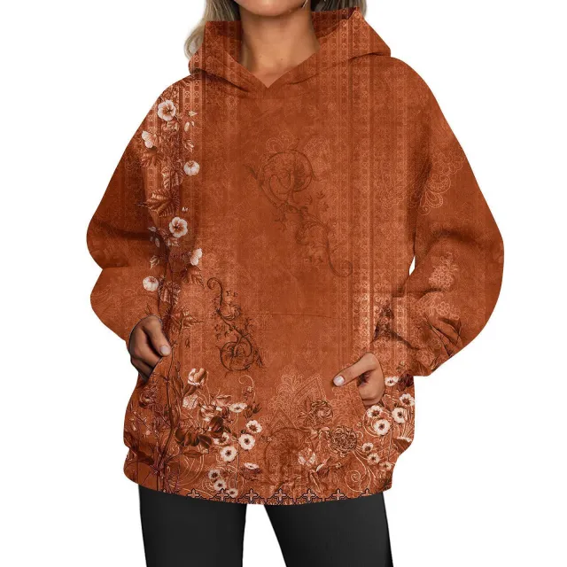 European And American Ladies Casual Style Printed Hooded Top Wyddp23 Style - Shop at LoveMi