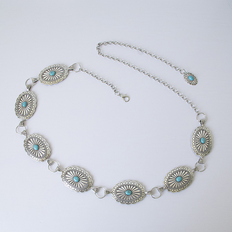 Oval Turquoise Waist Chain