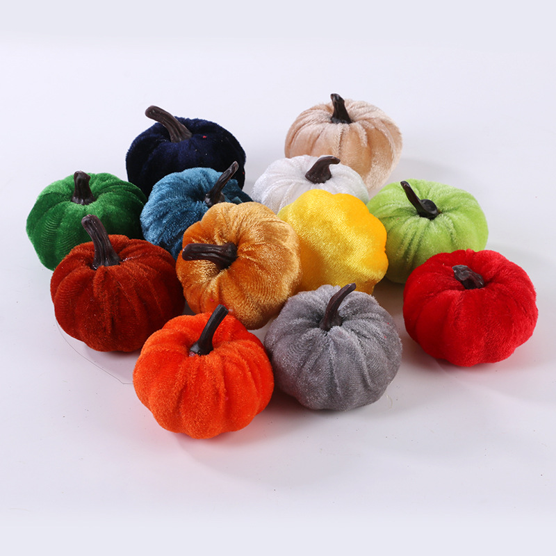 Table-top Decoration Flannel Pumpkin (Yellow-5cm)