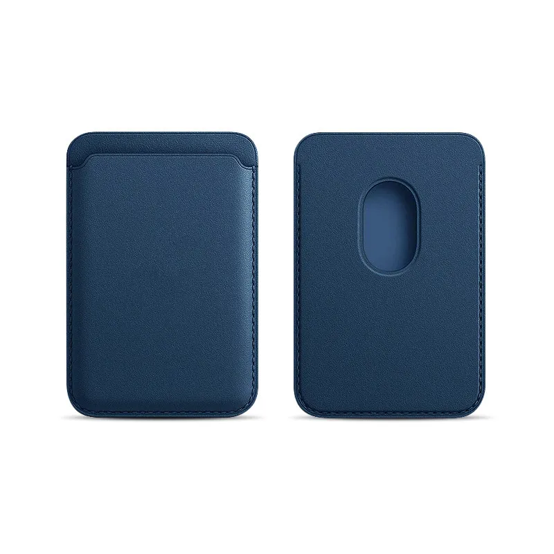 Magnetic Card Holder Leather Cutting Ferrule - Blue