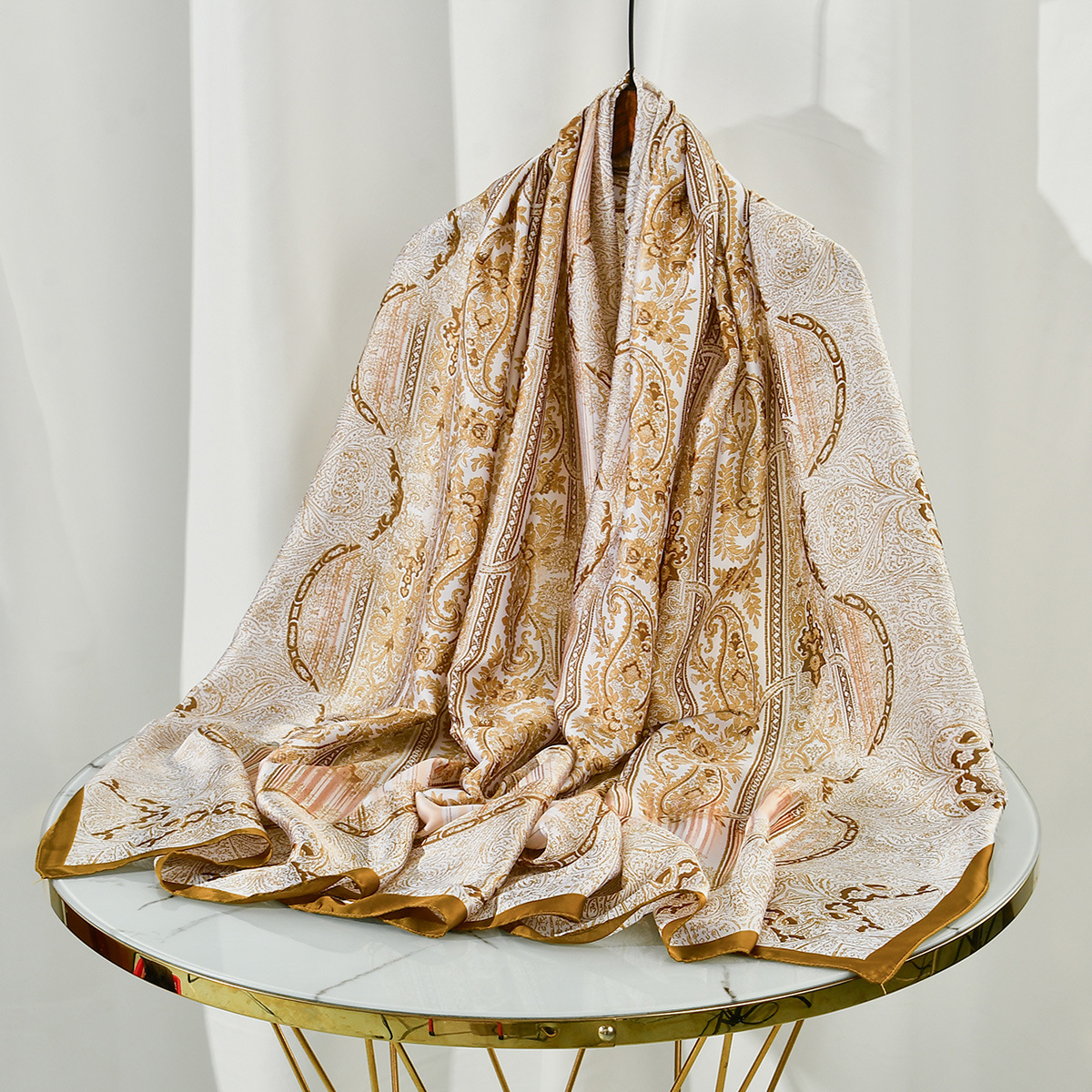 Cashew Printed Ethnic Style Scarf Shawl For Women