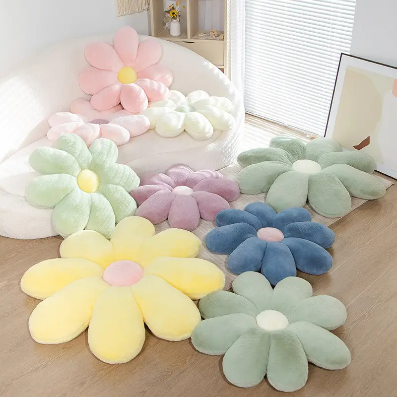 Creative Rabbit Plush Flower Cushion Window Cushion Eight Pieces Flower Sofa Cushion