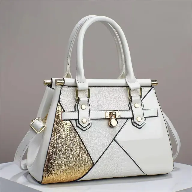Crossbody Portable Elegant Large Capacity Shoulder Bag Women White - Shop at LoveMi