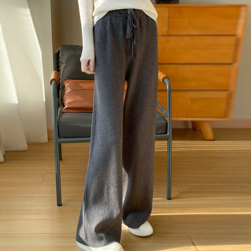 Elegant High-waisted Casual Straight-leg Pants For Women