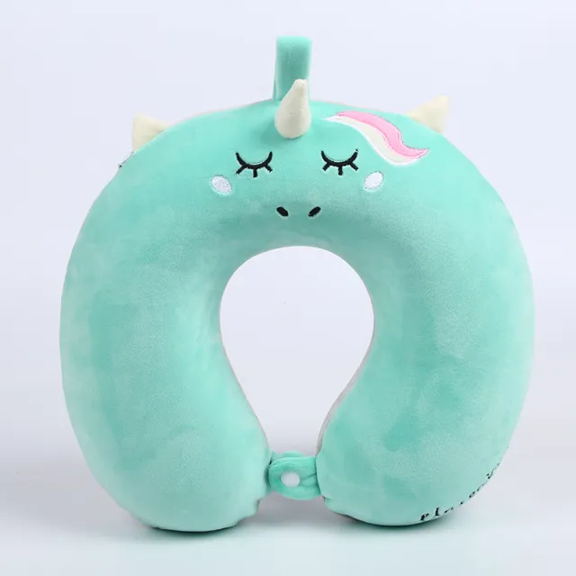 U shaped Pillow Slow Rebound Memory Foam Neck Pillow Car Travel Afternoon Nap Pillow Green - Shop at LoveMi